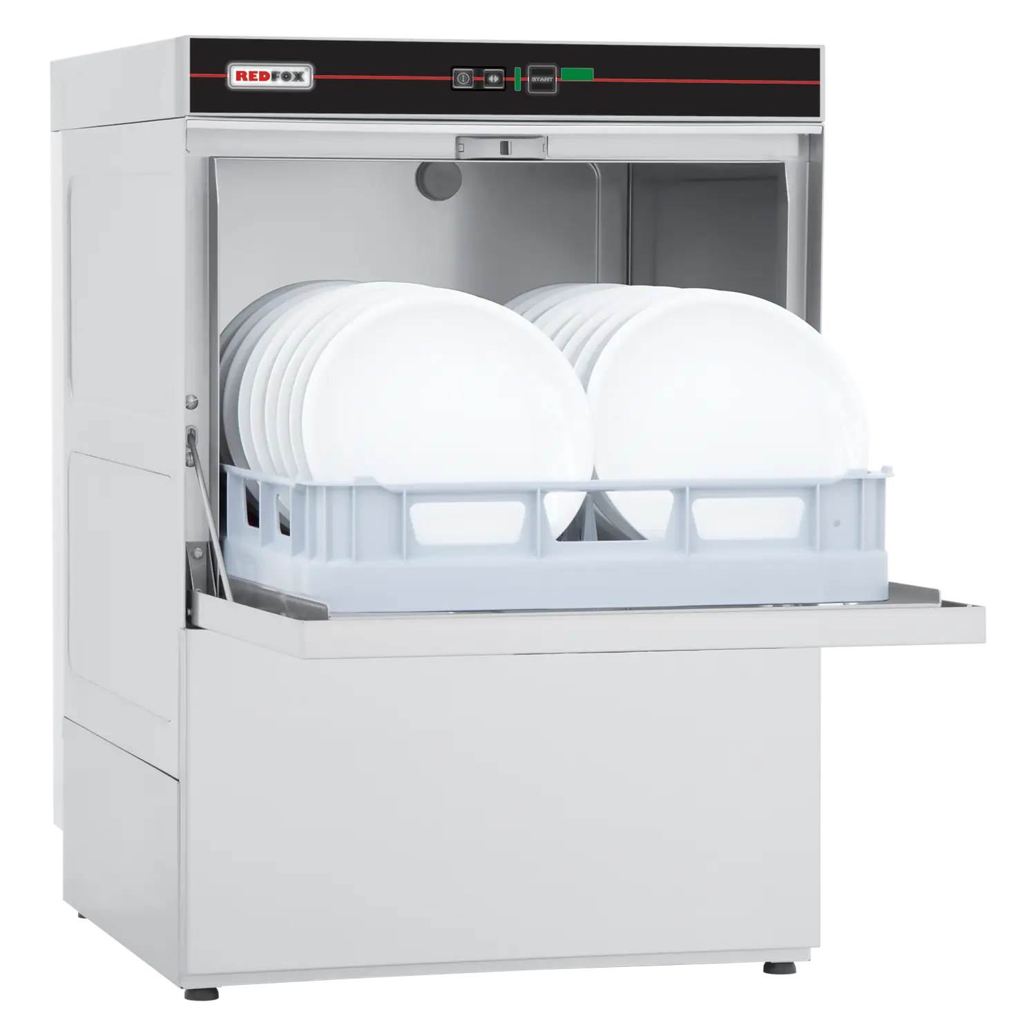 Geschirrspülmaschine einwandig mit Schmutzwasserpumpe 50×50 – 400 V | REDFOX – QQI 52 TP