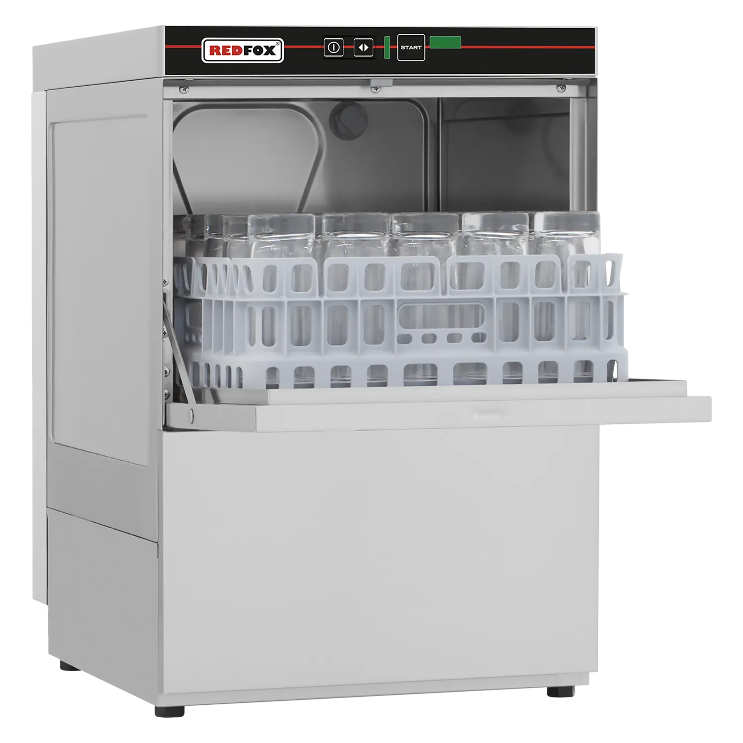 Geschirrspülmaschine einwandig mit Schmutzwasserpumpe 35×35 – 230 V | REDFOX – QQI 37 P