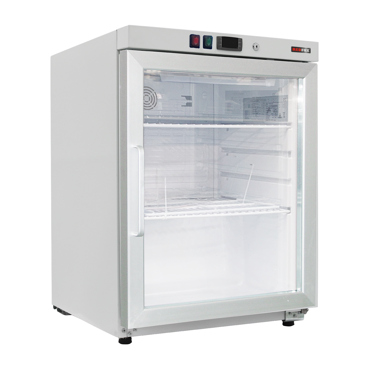 Kühlschrank 130 l, Glastür Türen, weiß | REDFOX – DRR 200/G