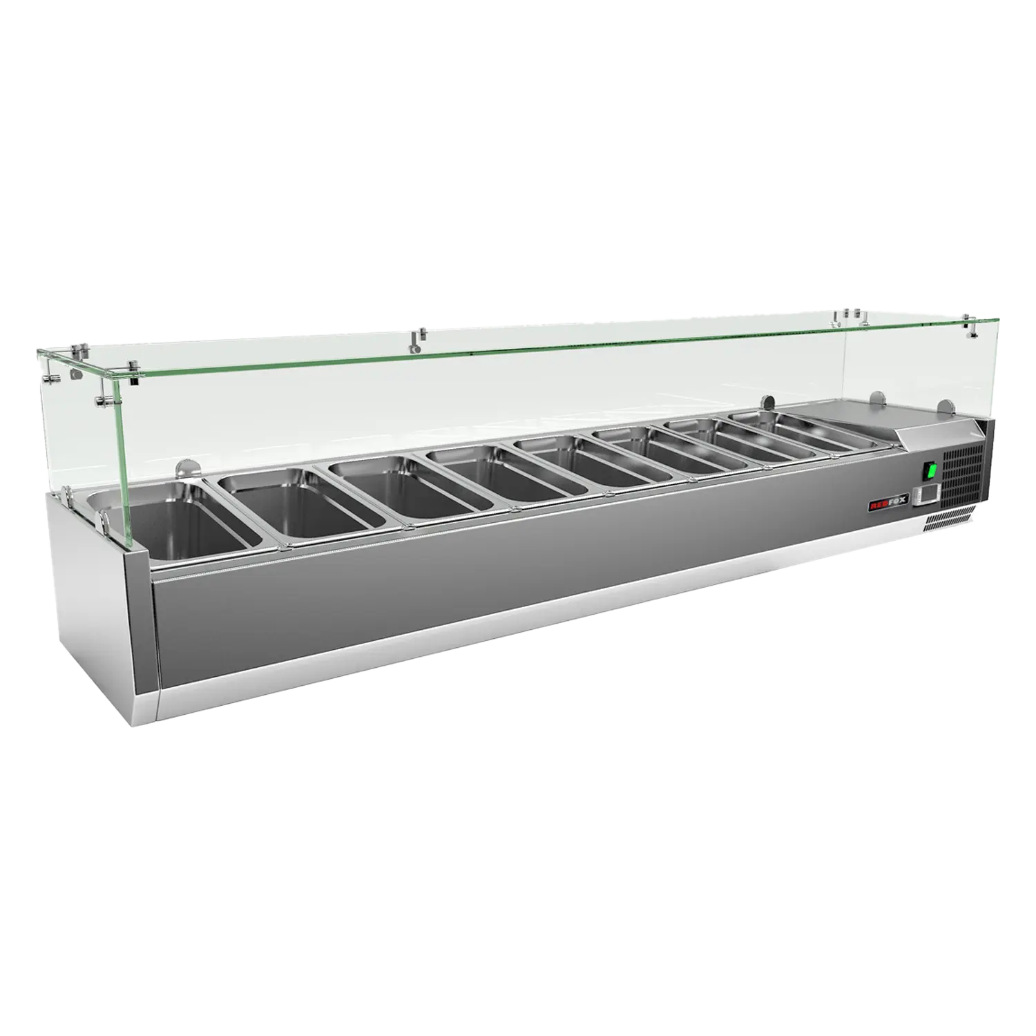 Kühlvitrine Theke 8x GN 1/3 | REDFOX – MCH 3180