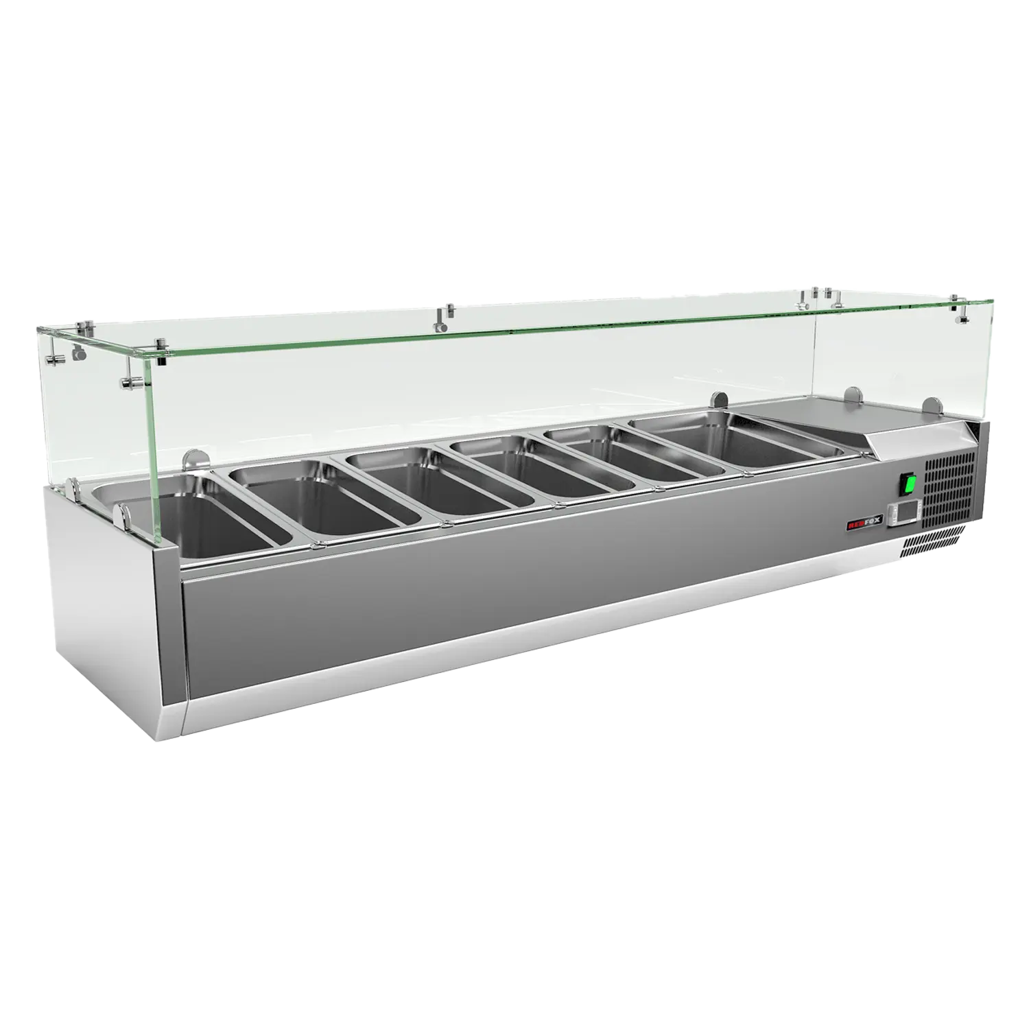 Kühlvitrine Theke 1x GN 1/2 + 5x GN 1/3 | REDFOX – MCH 3150