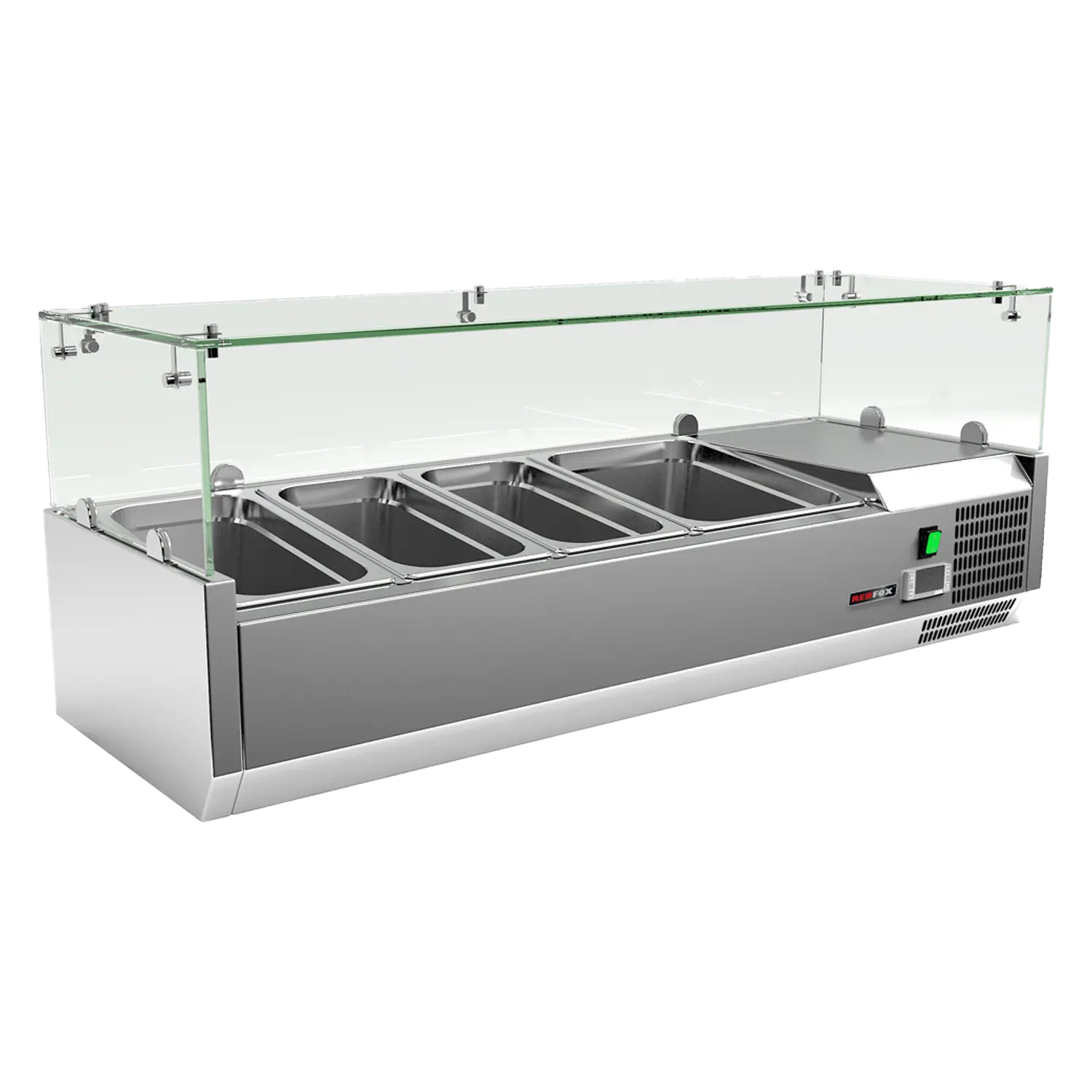 Kühlvitrine Theke 1x GN 1/2 + 3x GN 1/3 | REDFOX – MCH 3120