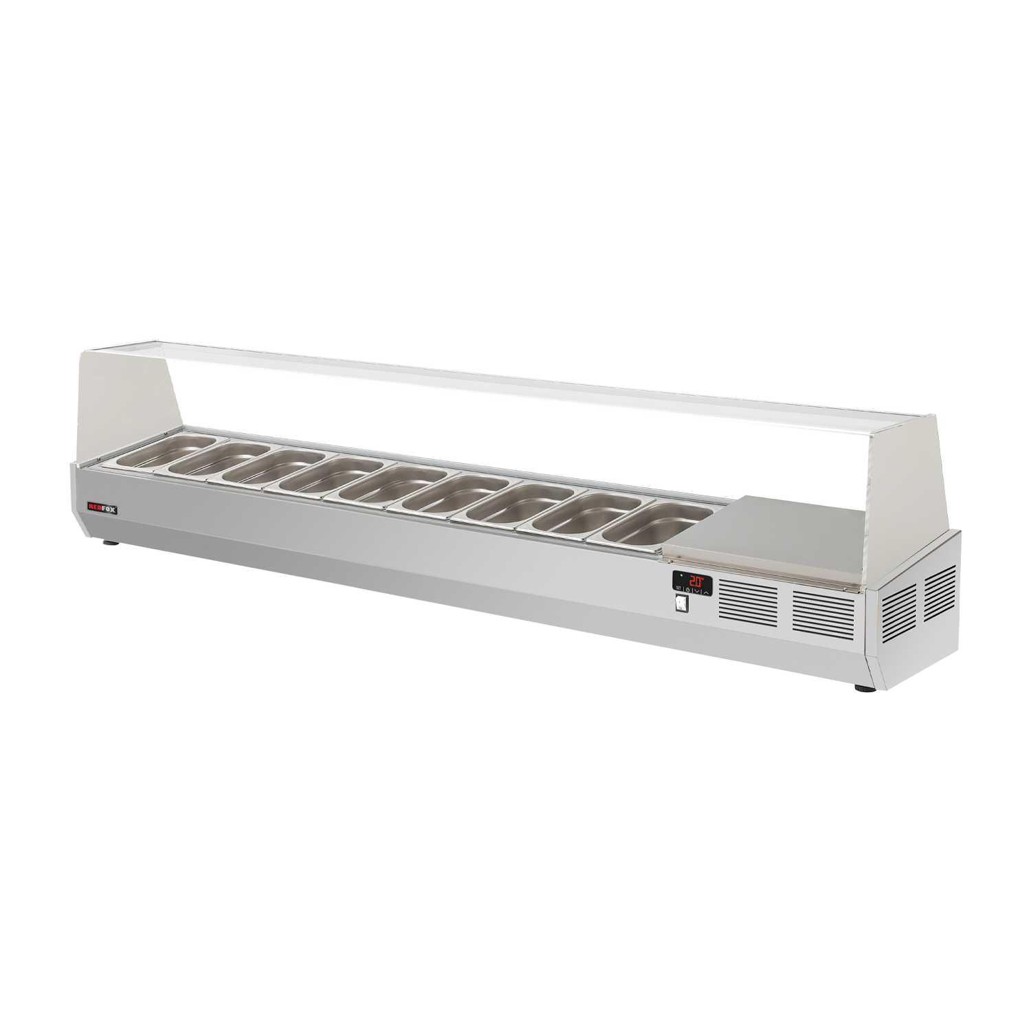 Kühlvitrine 200 cm GN 1/4 für RTP 3D | REDFOX – RCH 4200