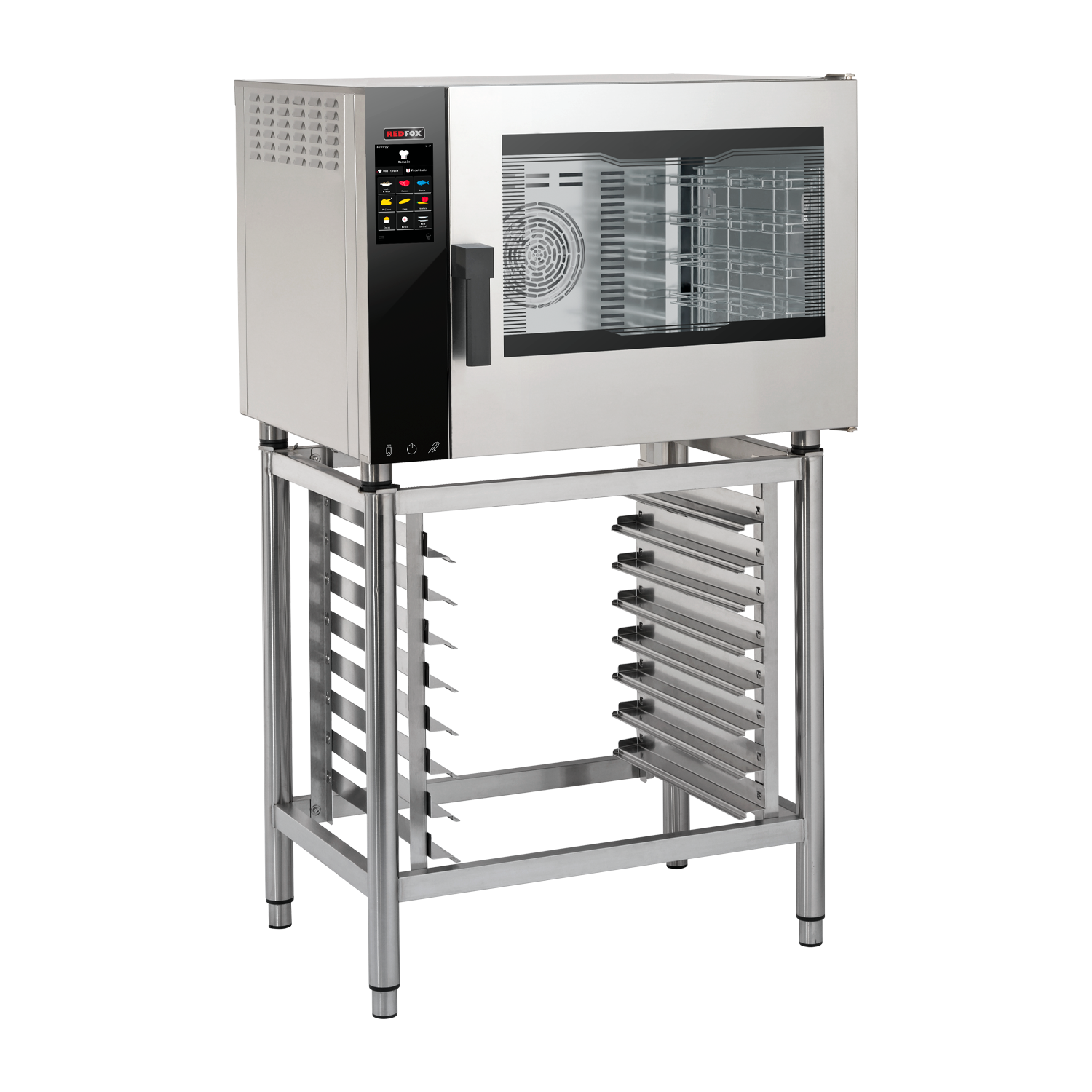 Four à convection électrique Vapeur directe Écran tactile couleur Porte battante à droite 5x GN 1/1 | REDFOX – MPDN 0511 ER