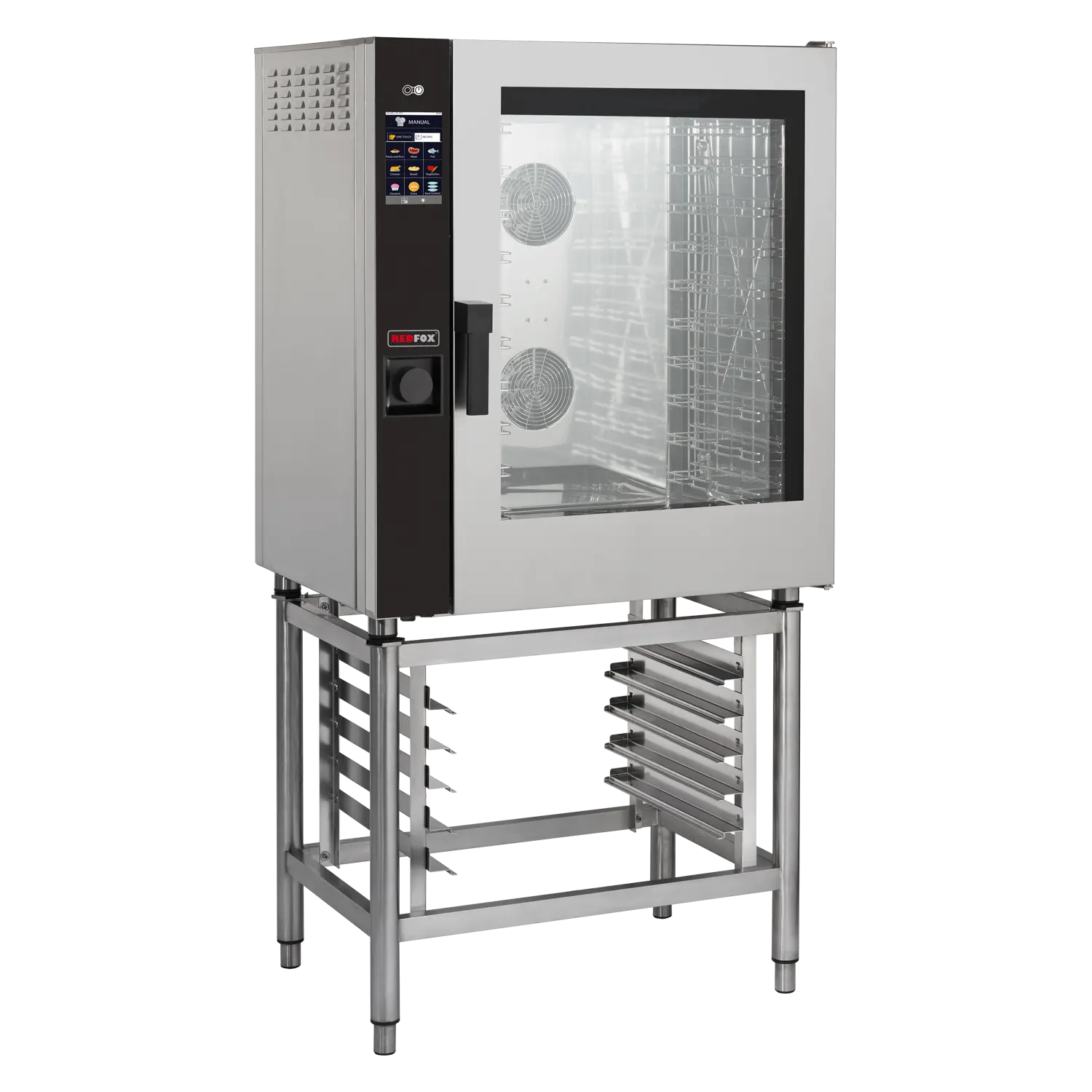 Kombidämpfer elektrisch 10x GN 1/1, 17,4 kW, Einspritzung, Touchdisplay, automtisches Waschen, rechte Tür | REDFOX – MPD 1011 X ERAM