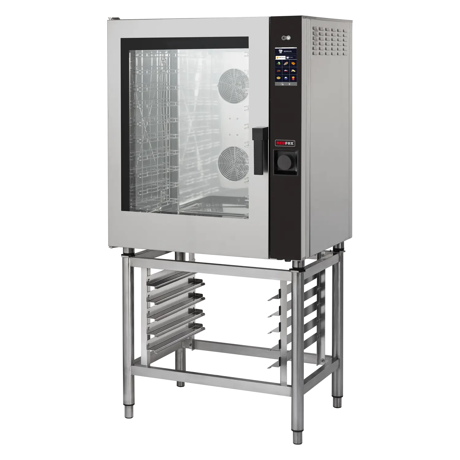 Kombidämpfer elektrisch 10x GN 1/1, 17,4 kW, Einspritzung, Touchdisplay, automatische Wäsche, linke Tür | REDFOX – MPD 1011 X ELAM