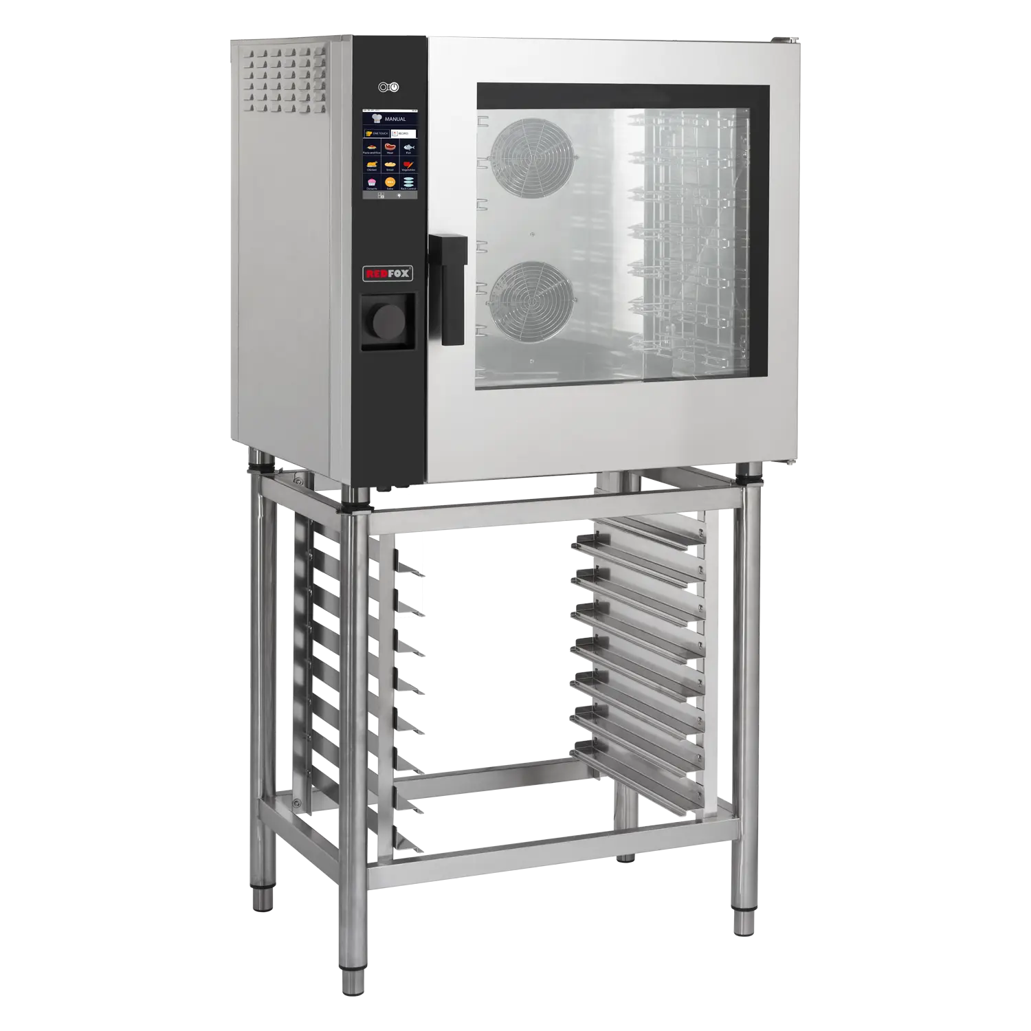 Kombidämpfer elektrisch 7x GN 1/1, 12,6 kW, Einspritzung, Touchdisplay, automatisches Waschen, rechte Tür | REDFOX – MPD 0711 X ERAM