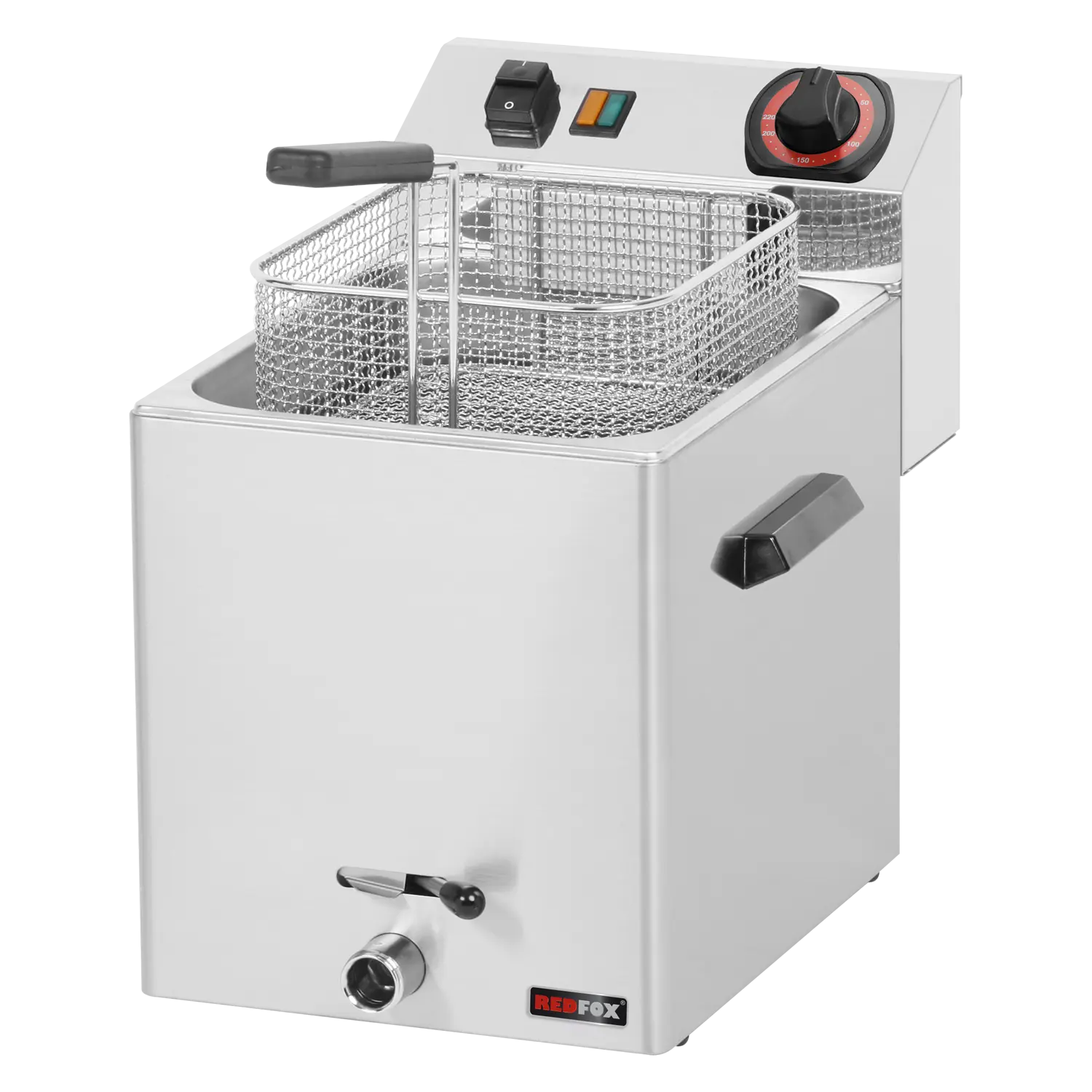 Fritteuse elektrisch 0,38 kW/l, 8 l Tisch mit Auslass 230 V | REDFOX – FE 07 V