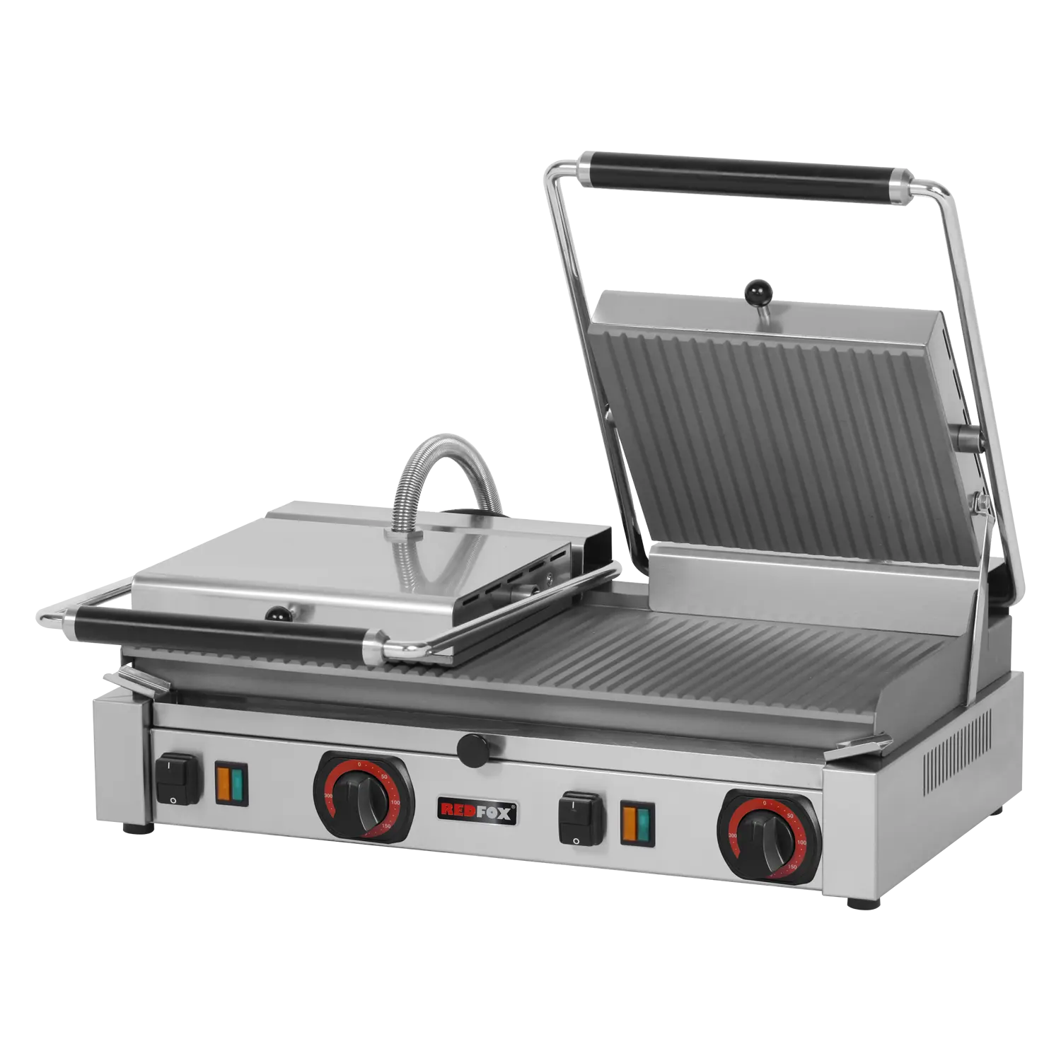 Kontaktgrill geriffelt elektrisch 57×24 400 V | REDFOX – PD 2020 R