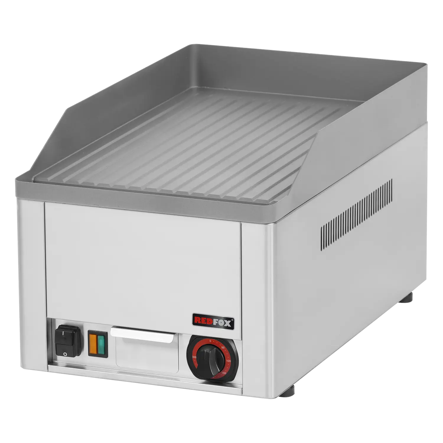 Grillplatte 32×48 elektrisch geriffelt Tisch 230 V | REDFOX – FTR 30 E