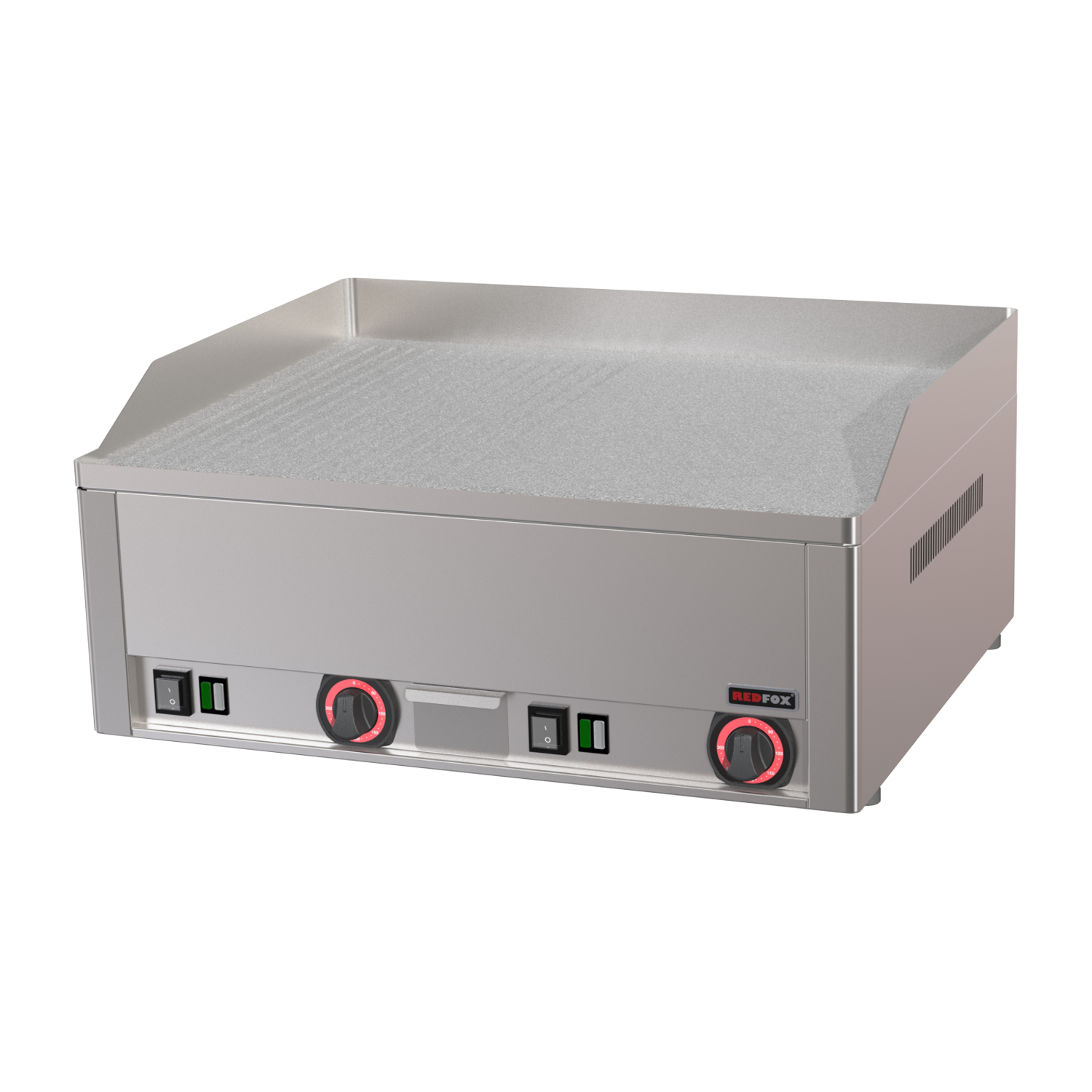 Grillplatte 65×48 elektrisch Durable Chrome kombiniert Tisch | REDFOX – FTHRC 60 E