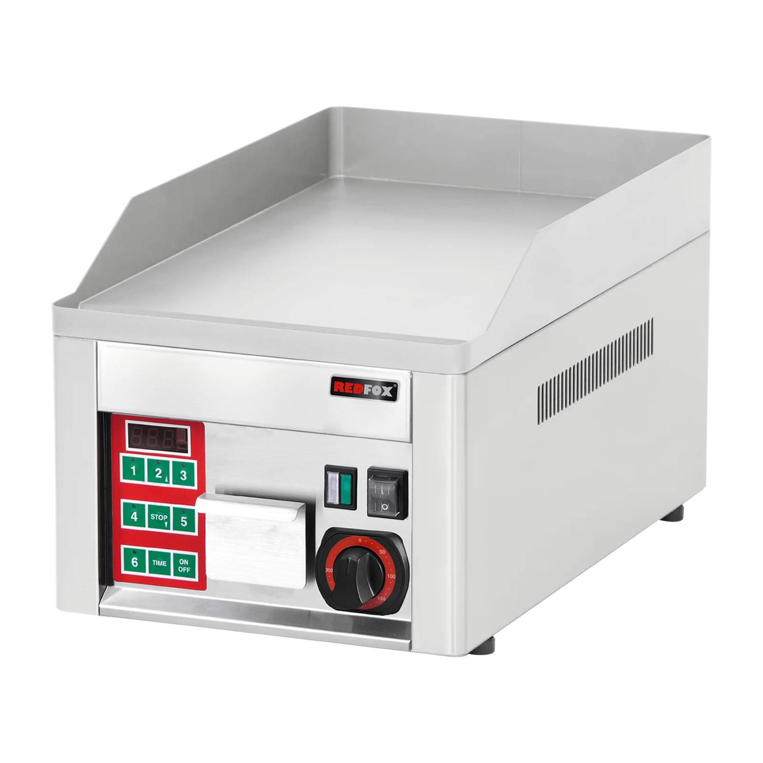 Grillplatte glatt mit digitalem Timer | REDFOX – FTHC 30 ED