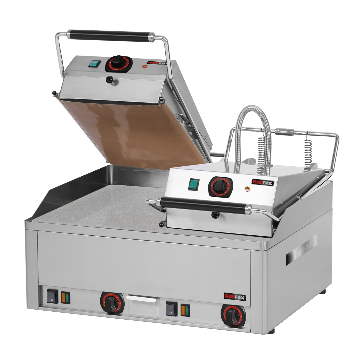 Steakgrill elektrisch doppelt 65×48 Tisch DURABLE CHROM | REDFOX – KD 66 E