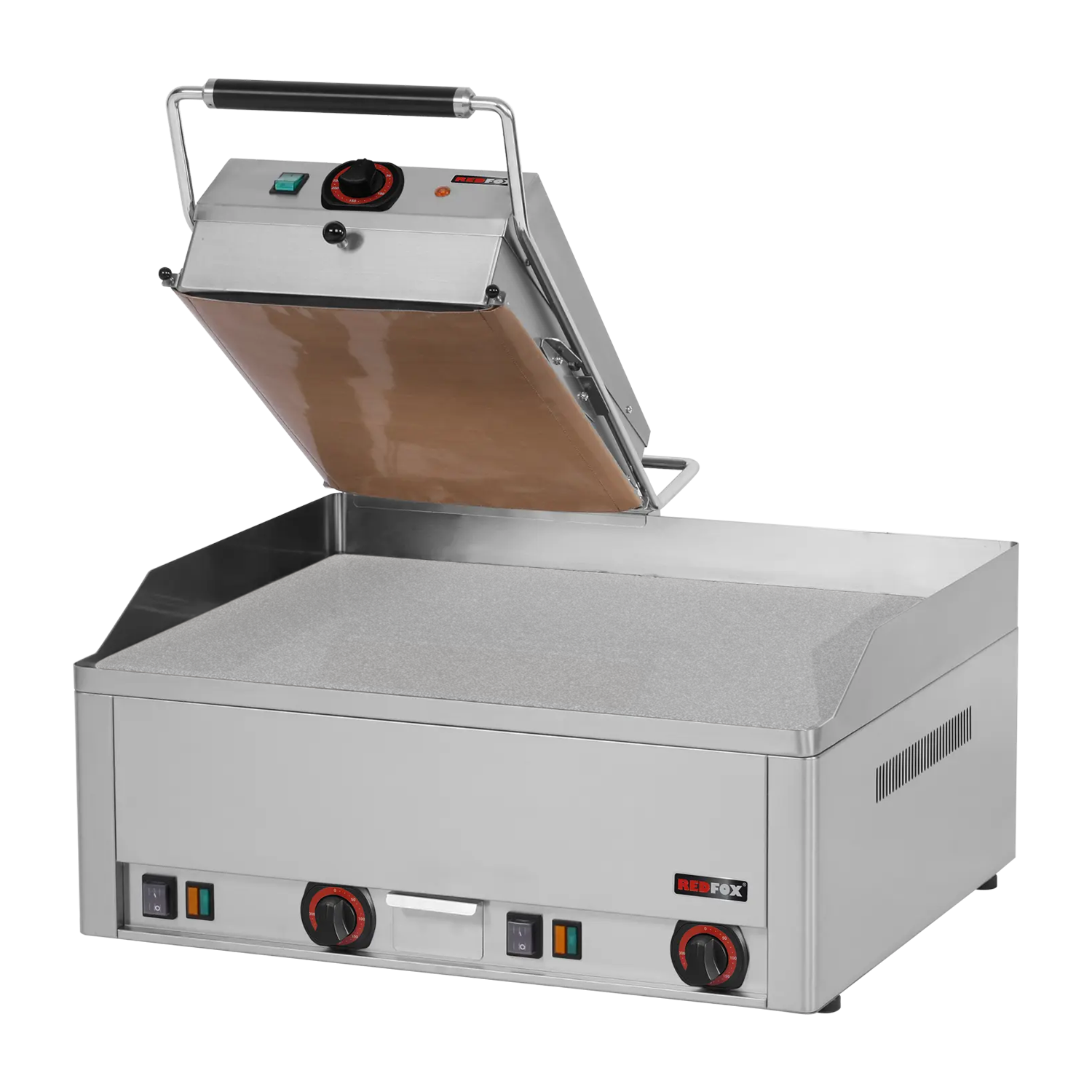 Steakgrill elektrisch doppelt 65×48 Tisch DURABLE CHROM | REDFOX – KD 63 E