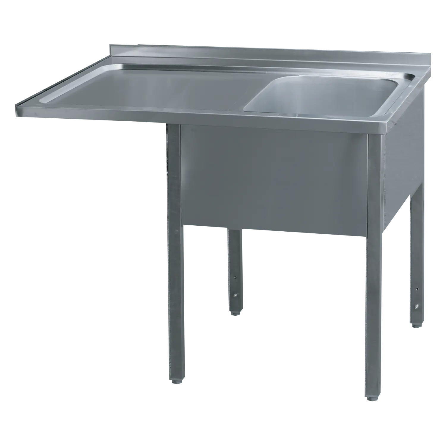 Spültisch 160x70x90 – 1x Spülbecken 50x40x30 Abtropffläche links | REDFOX – MSJOL/M 7016