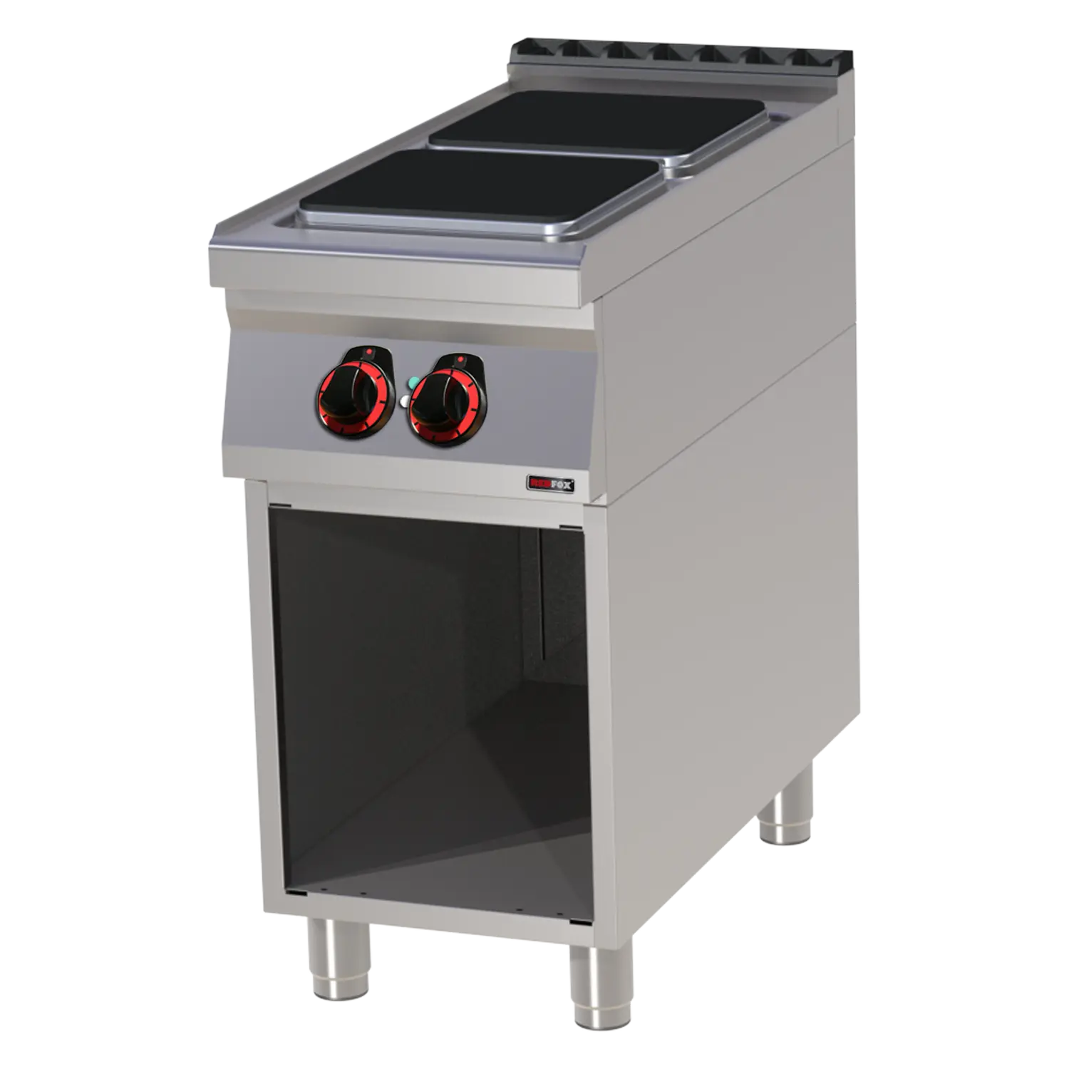 Herd elektrisch 2x Kochfeld mit Unterbau 400 V | REDFOX – SPQ 90/40 E