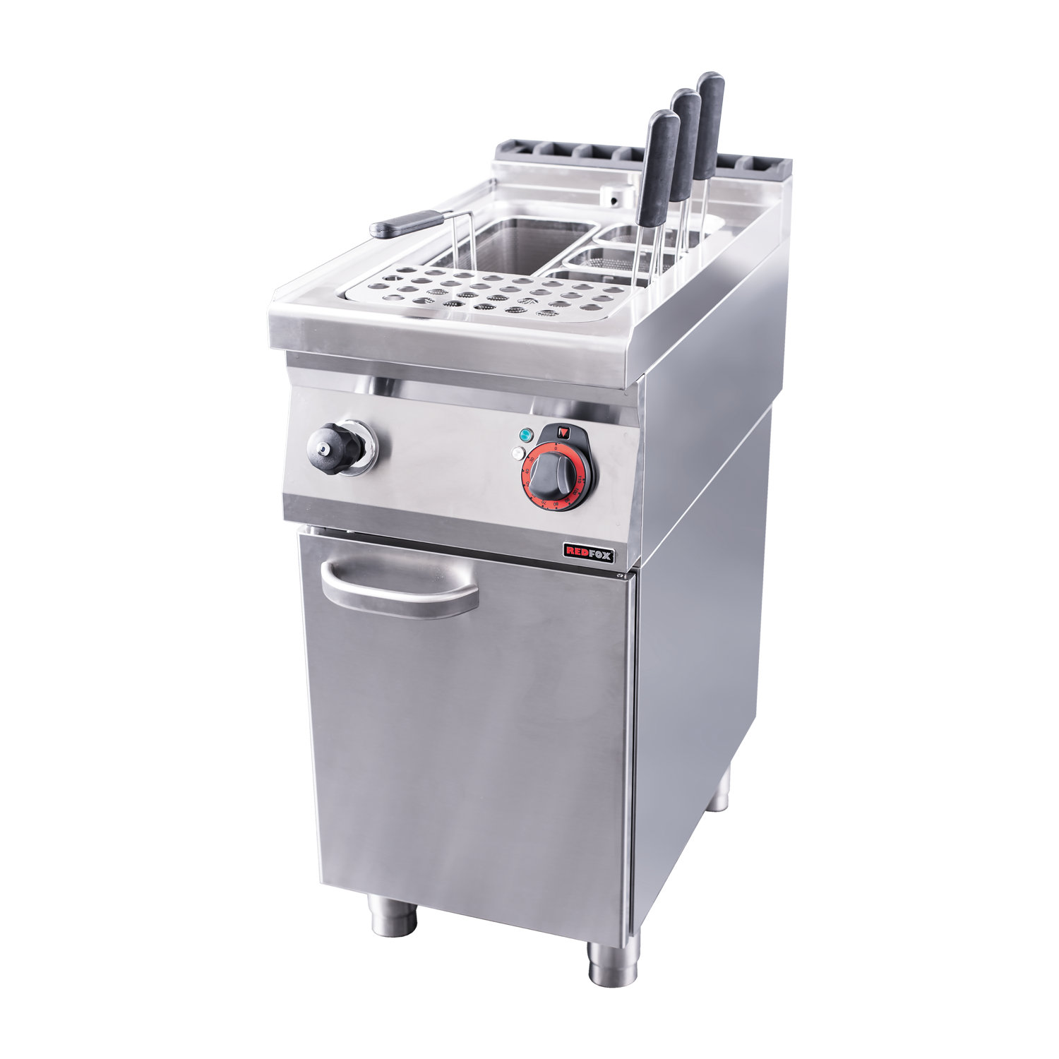 Pastakocher elektrisch 23 l mit Unterbau 400 V | REDFOX – VT 70/40 E