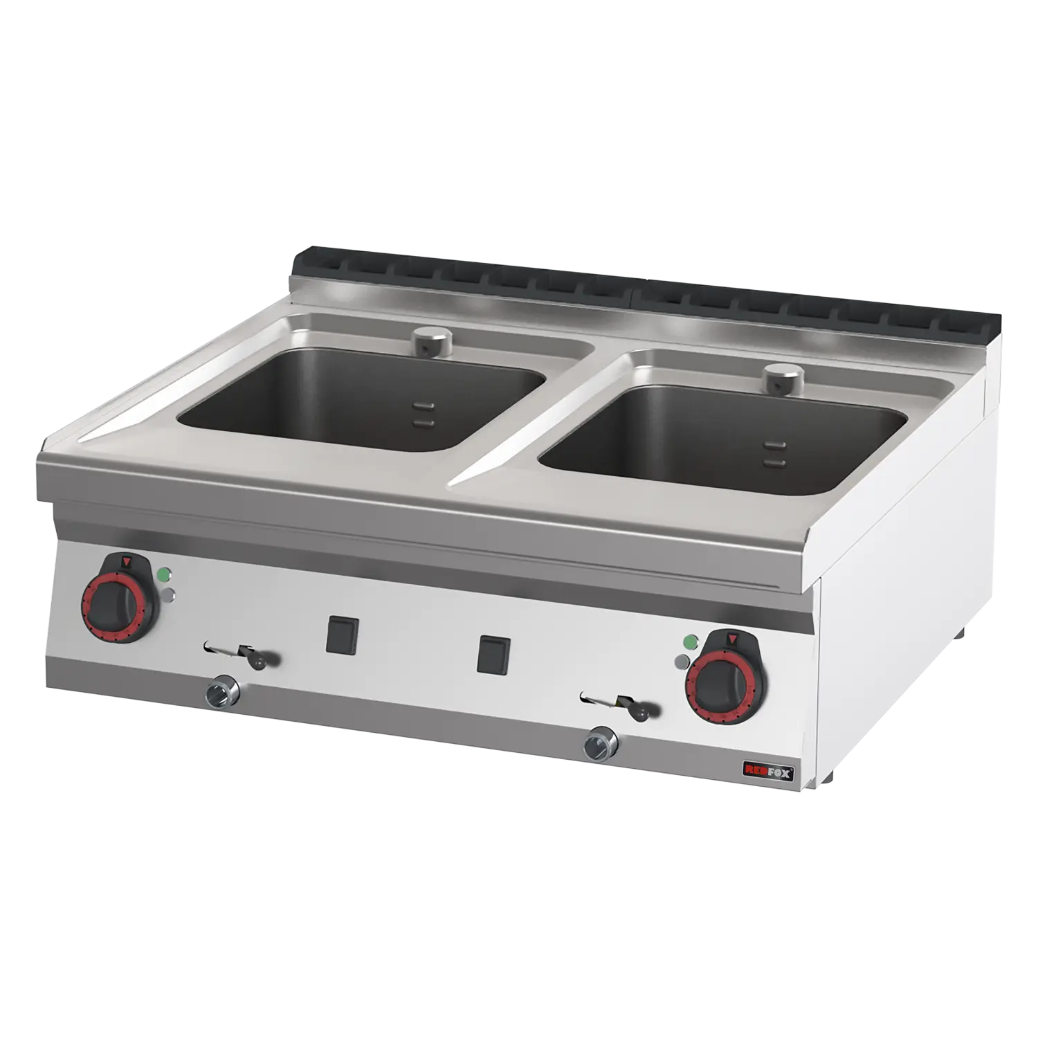 Pastakocher elektrisch 16 + 16 l ohne Unterbauten 400 V | REDFOX – VT 70/08 E