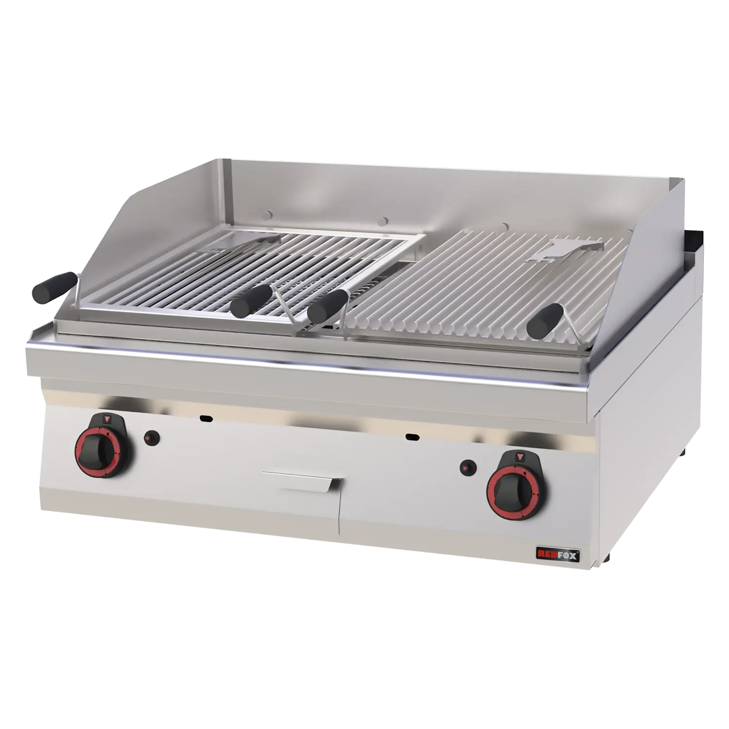 Lavagrill Gas doppelt 2x 52×36 ohne Unterbauten | REDFOX – GL 70/08 G