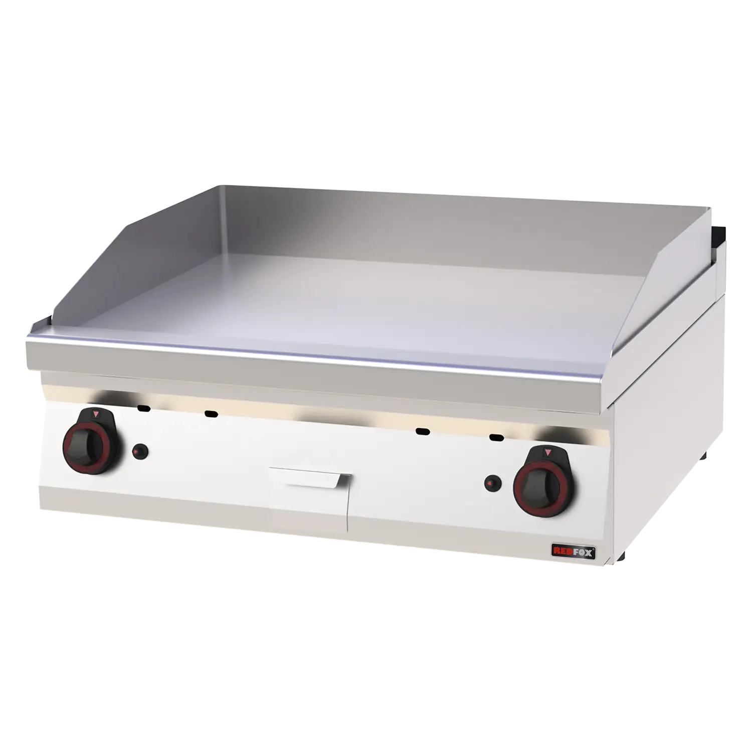 Grillplatte 80×51 Gas verchromt glatt mit Unterbau | REDFOX – FTHC 70/08 G