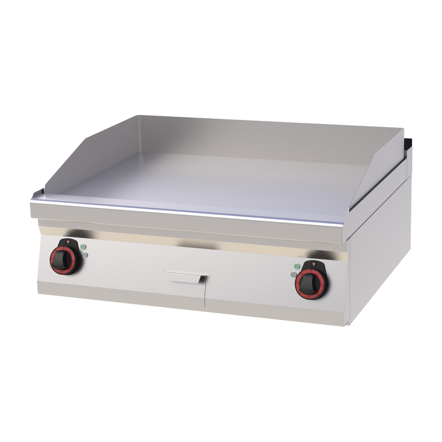 Grillplatte 80×51 elektrisch verchromt glatt ohne Unterbauten 400 V | REDFOX – FTHC 70/08 E