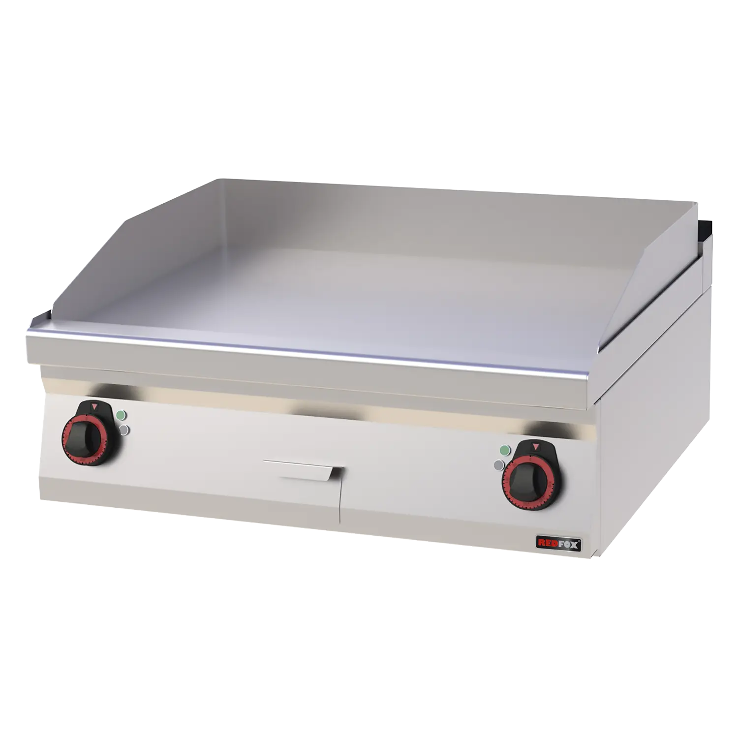 Grillplatte 80×51 elektrisch glatt ohne Unterbauten 400 V | REDFOX – FTH 70/08 E