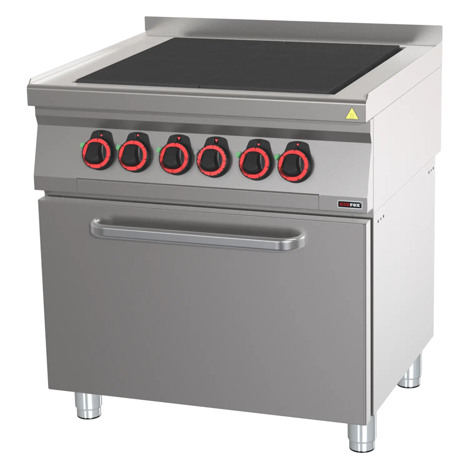 Herd elektrisch mit 4 Glühplatten mit Backofen GN 2/1 | REDFOX – SPLT 70/80-21 E