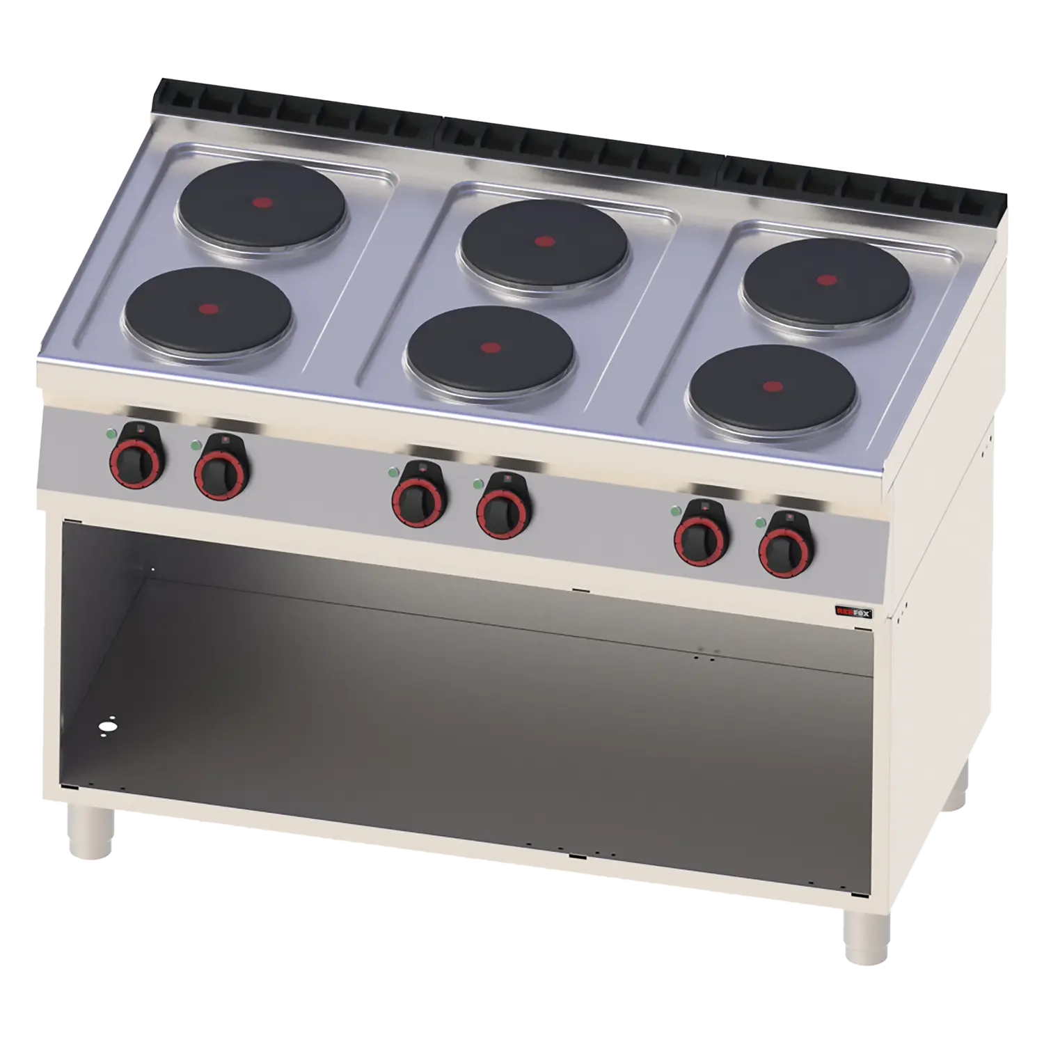 Herd elektrisch 6x Kochfeld mit Unterbau 400 V | REDFOX – SP 70/120 E