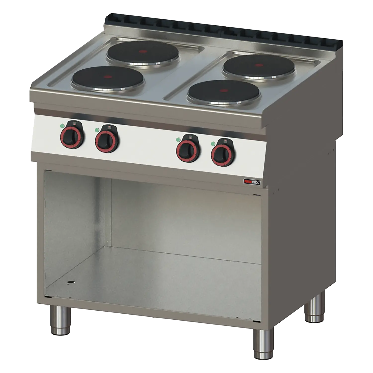 Herd elektrisch 4x Kochfeld mit Unterbau 400 V | REDFOX – SP 70/80 E
