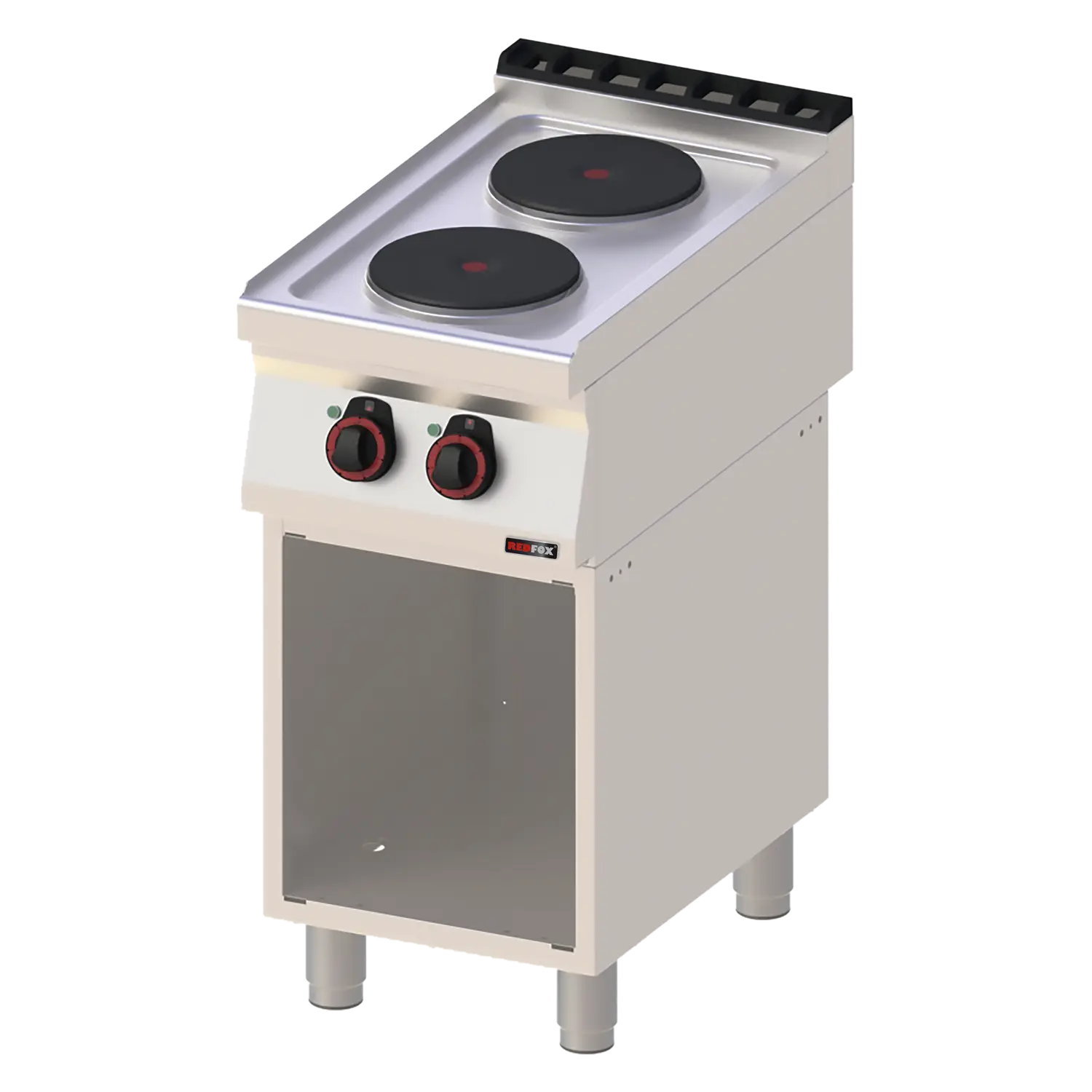 Herd elektrisch 2x Kochfeld mit Unterbau 400 V | REDFOX – SP 70/40 E