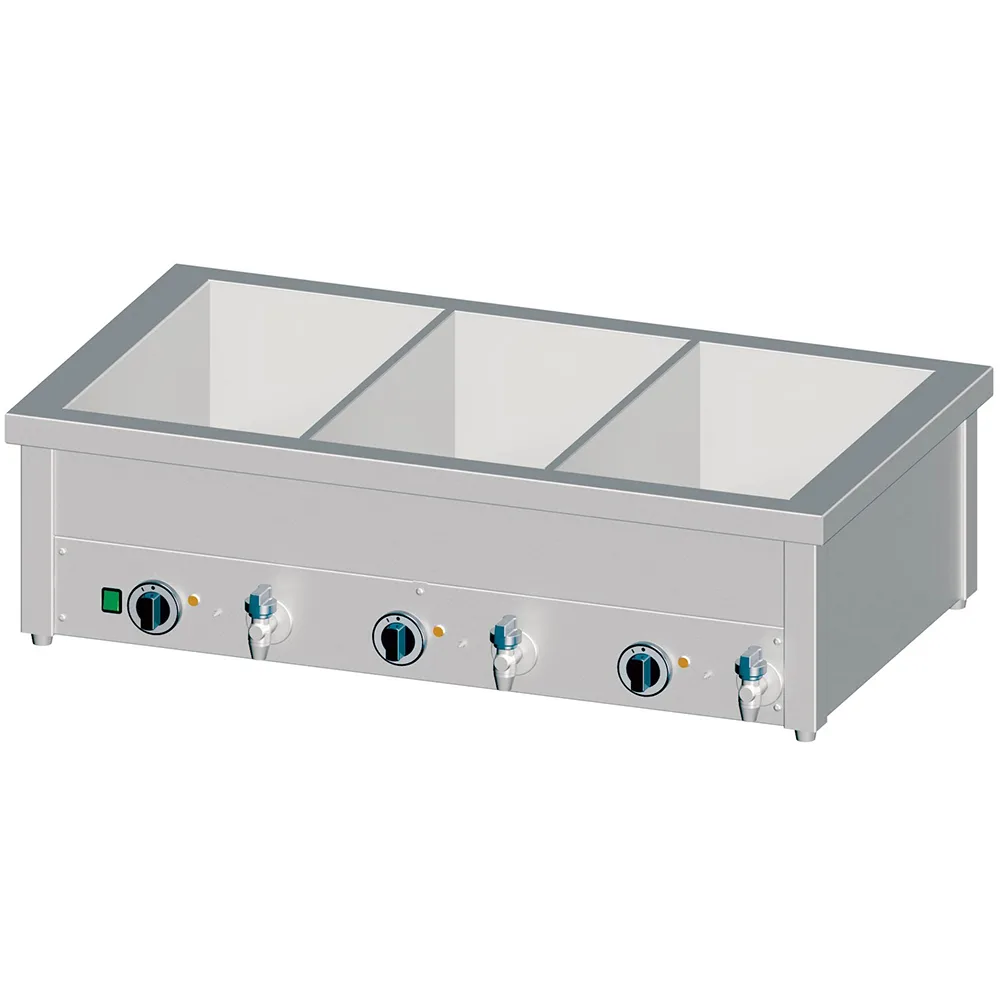 Bain-Marie Tischgerät mit separaten Becken, für 3x GN1/1085x600x310 mm
