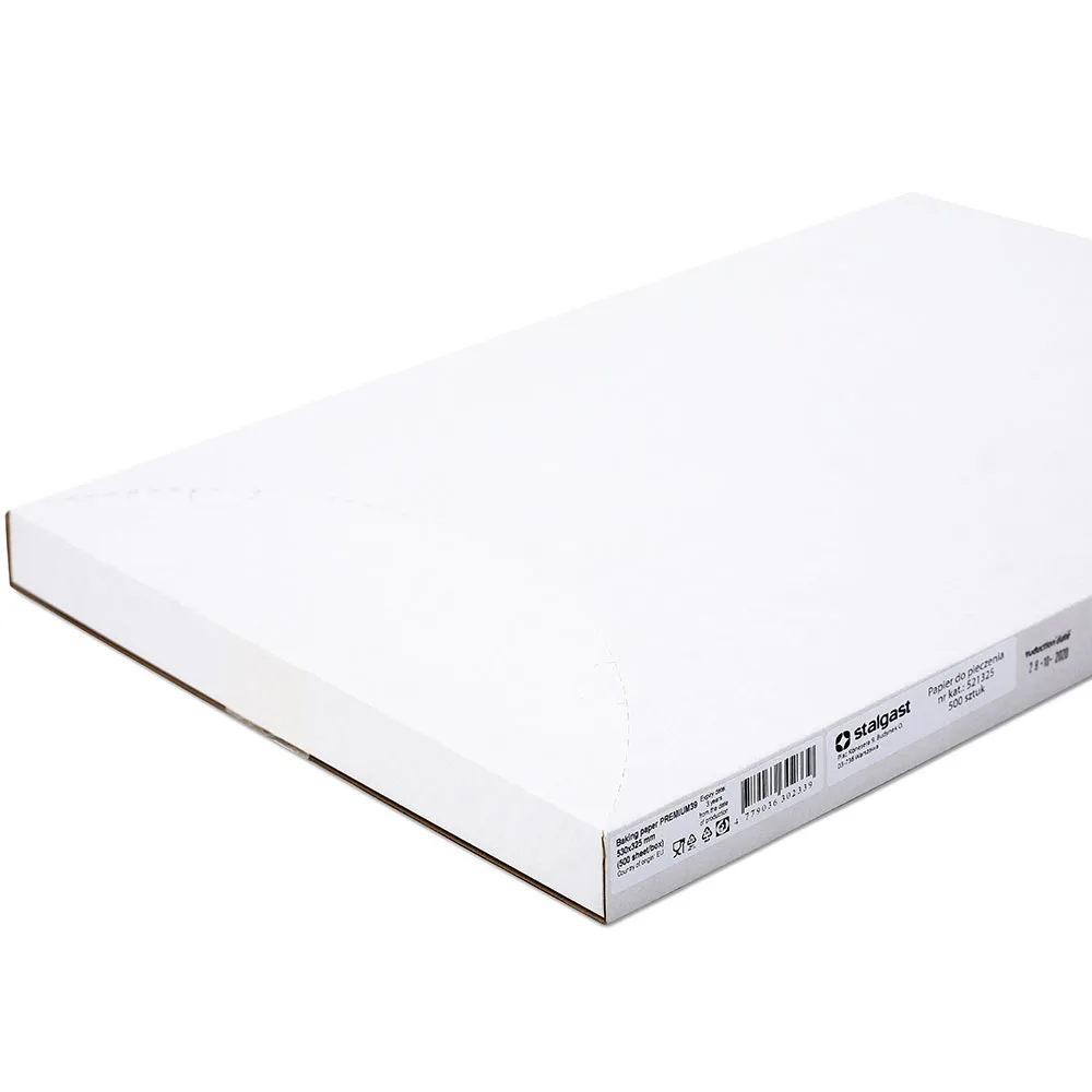 Beschichtetes Backpapier, Zuschnitte je 530×325 mm, 500 Stück, weiß