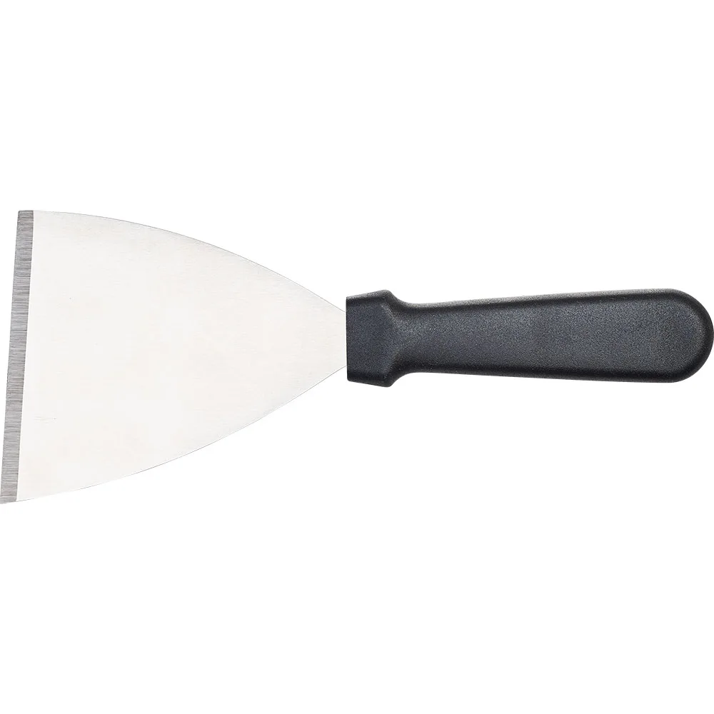 Spachtel aus Edelstahl, Kunststoffgriff schwarz, Klingenbreite 12 cm, Länge 24 cm