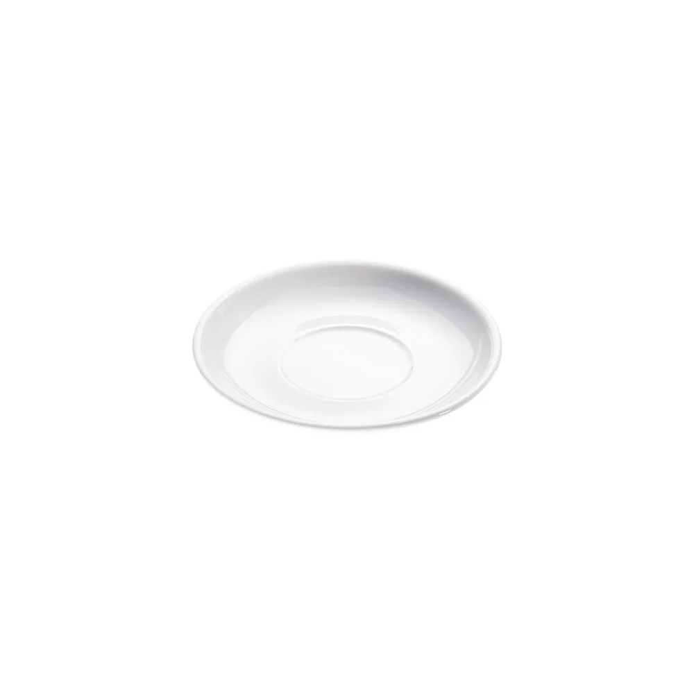 Untertasse für Cappuccino-Tasse, reinweißes Hotelporzellan, Serie Isabell, Ø 14,5 cm