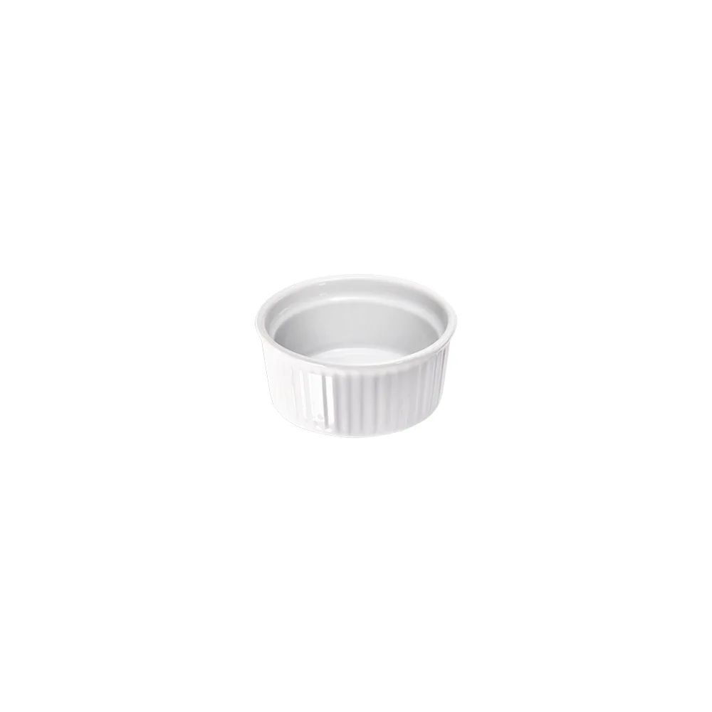 Auflaufförmchen, reinweißes Hotelporzellan, Serie Isabell, Ø 80 mm, 100 ml